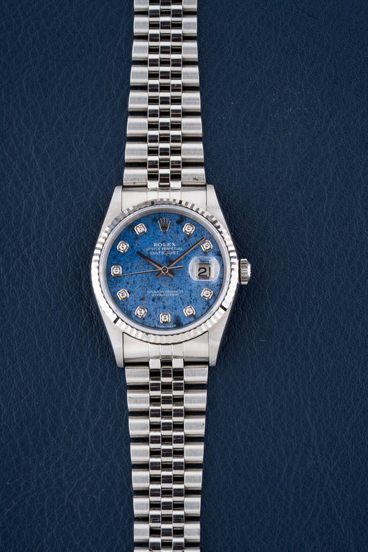 Rolex Datejust Rare Sodalite Diamond Dial NOS